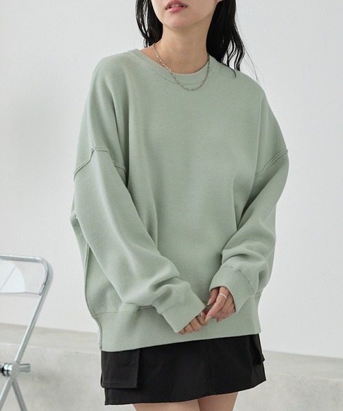 新品未使用❗️MOCO モコ　50 Vネック　ニットセーター　ゴルフ　グレー MONO-MART ニット セーター ウォッシャブルスウェットライク