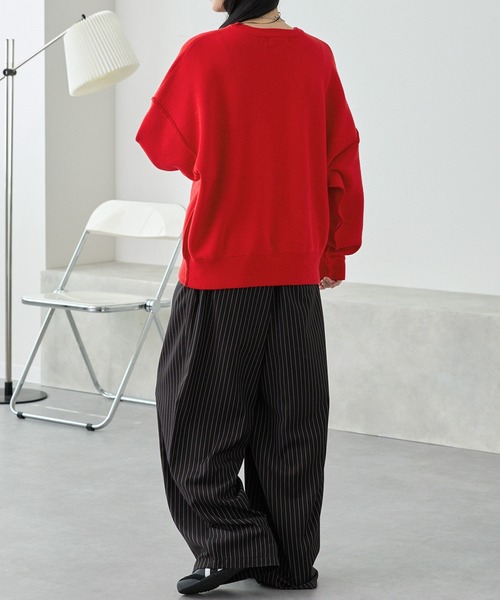 ウォッシャブル>スウェットライクビッグニット MONO-MART│MONO-MART