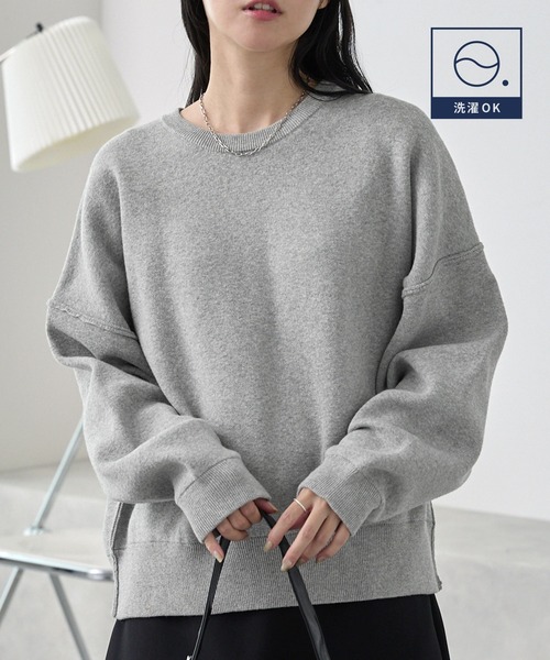 ウォッシャブル>スウェットライクビッグニット MONO-MART│MONO-MART