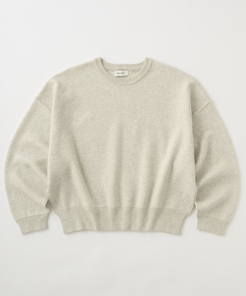 MONO-MART(モノマート)の「<ウォッシャブル>スウェットライクビッグニット(ニット/セーター・レディース・アイボリー/ミント/オートミール/杢グレー/ネイビー/ブラック/レッド/ピンク/ブルー系/スモークピンク/ダークグレー/モカ/モスグリーン・FREE)」の22枚目の写真