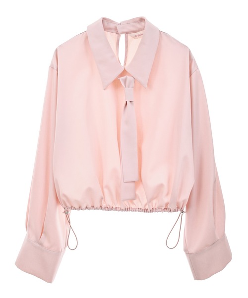 31 Sons de mode（トランテアン　ソン　ドゥ　モード）の「裾ドロストネクタイ付きシャツ（シャツ/ブラウス・レディース・ピンク/オフホワイト・フリー）」の19枚目の写真