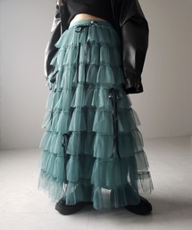 me+em select | 【 ５color 】リボンボリュームカラーチュールスカート ／ribbon volume color tulle skirt(スカート)