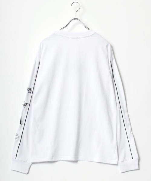 CONVERSE(コンバース)の「CONVERSE/コンバース ワンポイントロゴ 袖/バックプリント ラグラン ロンT 長袖 レディース メンズ(Tシャツ/カットソー・レディース・ブラック系その他/ブラック/ホワイト/ホワイト系その他・M/L/LL)」の6枚目の写真