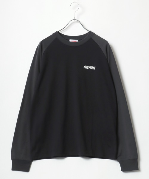 CONVERSE(コンバース)の「CONVERSE/コンバース ワンポイントロゴ 袖/バックプリント ラグラン ロンT 長袖 レディース メンズ(Tシャツ/カットソー・レディース・ブラック系その他/ブラック/ホワイト/ホワイト系その他・M/L/LL)」の10枚目の写真
