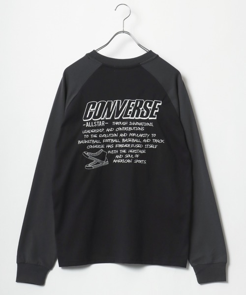 CONVERSE(コンバース)の「CONVERSE/コンバース ワンポイントロゴ 袖/バックプリント ラグラン ロンT 長袖 レディース メンズ(Tシャツ/カットソー・レディース・ブラック系その他/ブラック/ホワイト/ホワイト系その他・M/L/LL)」の11枚目の写真