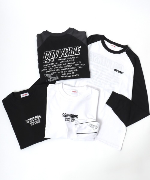 CONVERSE(コンバース)の「CONVERSE/コンバース ワンポイントロゴ 袖/バックプリント ラグラン ロンT 長袖 レディース メンズ(Tシャツ/カットソー・レディース・ブラック系その他/ブラック/ホワイト/ホワイト系その他・M/L/LL)」の20枚目の写真