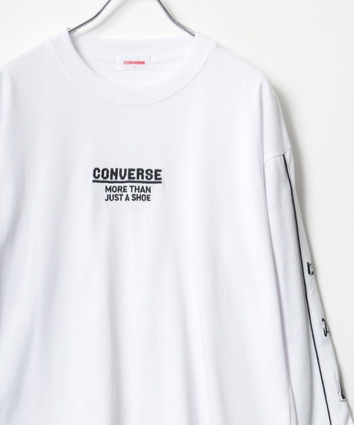 CONVERSE(コンバース)の「CONVERSE/コンバース ワンポイントロゴ 袖/バックプリント ラグラン ロンT 長袖 レディース メンズ(Tシャツ/カットソー・レディース・ブラック系その他/ブラック/ホワイト/ホワイト系その他・M/L/LL)」の21枚目の写真