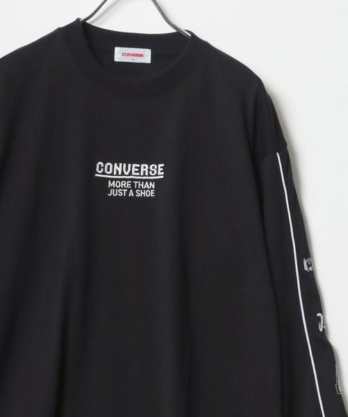 CONVERSE(コンバース)の「CONVERSE/コンバース ワンポイントロゴ 袖/バックプリント ラグラン ロンT 長袖 レディース メンズ(Tシャツ/カットソー・レディース・ブラック系その他/ブラック/ホワイト/ホワイト系その他・M/L/LL)」の22枚目の写真