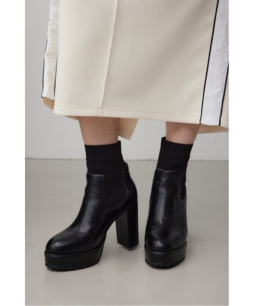 AZUL by moussy（アズールバイマウジー）の「ソックスヒールブーツ（ブーツ・レディース・ブラウン/ブラック・LL/LARGE/MEDIUM/SMALL）」の11枚目の写真