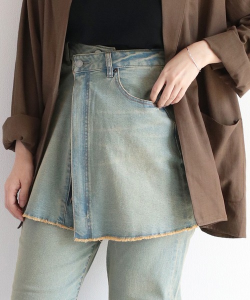 cepo（セポ）の「〈セットアップ対応〉マルチレイヤーデニムスカート（デニムスカート・レディース・ブルー系1/ブルー系3/ブルー系2・S/L/M）」の3枚目の写真
