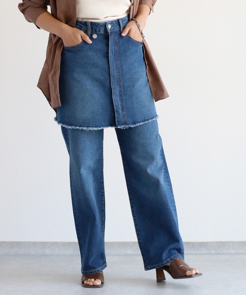 cepo（セポ）の「〈セットアップ対応〉マルチレイヤーデニムスカート（デニムスカート・レディース・ブルー系1/ブルー系3/ブルー系2・S/L/M）」の15枚目の写真