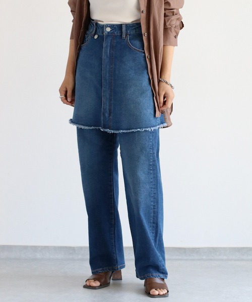 cepo（セポ）の「〈セットアップ対応〉マルチレイヤーデニムスカート（デニムスカート・レディース・ブルー系1/ブルー系3/ブルー系2・S/L/M）」の16枚目の写真