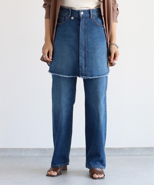 cepo（セポ）の「〈セットアップ対応〉マルチレイヤーデニムスカート（デニムスカート・レディース・ブルー系1/ブルー系3/ブルー系2・S/L/M）」の17枚目の写真