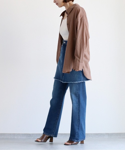 cepo（セポ）の「〈セットアップ対応〉マルチレイヤーデニムスカート（デニムスカート・レディース・ブルー系1/ブルー系3/ブルー系2・S/L/M）」の20枚目の写真