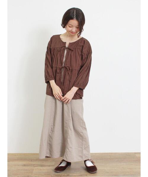 Samansa Mos2（サマンサ モスモス）の「◎リボンフレアブラウス