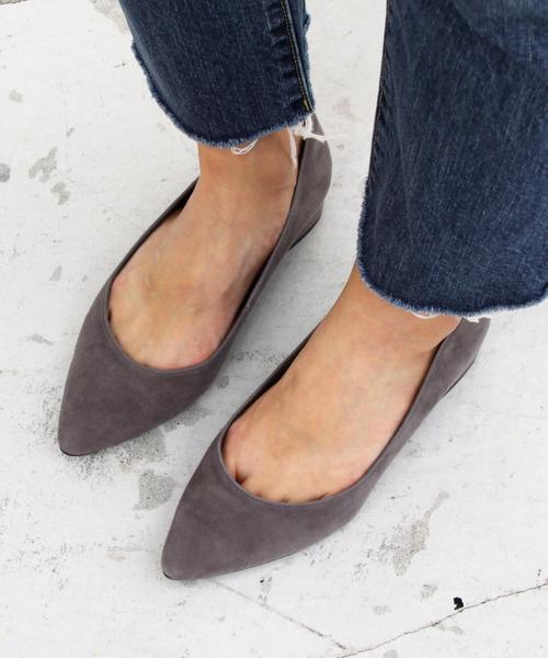 BEAUTY&YOUTH UNITED ARROWS（ビューティーアンドユースユナイテッドアローズ）の「BY スウェードポインテッドトゥパンプス 2.0◆（パンプス・レディース・ブラック/オリーブ/ブラウン/グレー/ワインレッド・37/36/37h/36h/38/35h）」の2枚目の写真