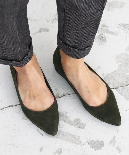 BEAUTY&YOUTH UNITED ARROWS（ビューティーアンドユースユナイテッドアローズ）の「BY スウェードポインテッドトゥパンプス 2.0◆（パンプス・レディース・ブラック/オリーブ/ブラウン/グレー/ワインレッド・37/36/37h/36h/38/35h）」の4枚目の写真