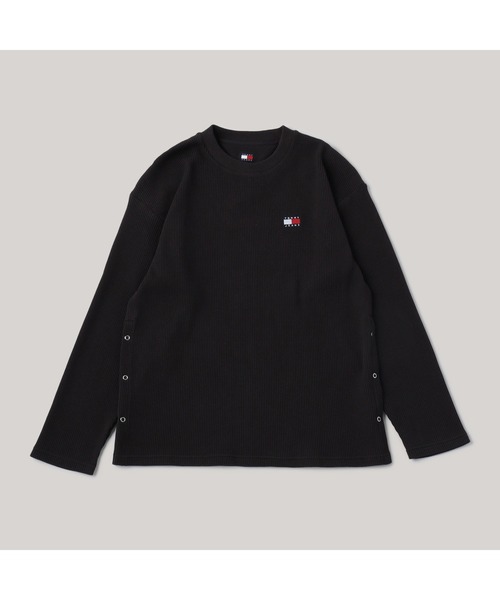 TOMMY HILFIGER(トミーヒルフィガー)の「ワッフルサイドスリットTシャツ(Tシャツ/カットソー・レディース・ホワイト/ブラック・X-SMALL/SMALL/MEDIUM)」の8枚目の写真