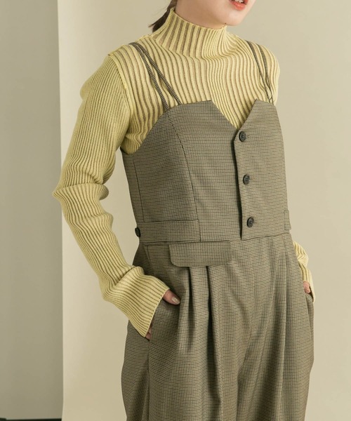 KBF（ケイビーエフ）の「フロントボタンサロペット（サロペット/オーバーオール・レディース・ブラウン系その他/グレー系その他・ONE）」の3枚目の写真