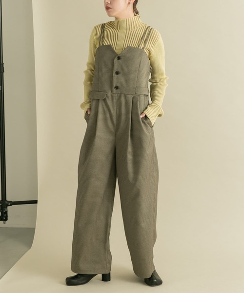 KBF（ケイビーエフ）の「フロントボタンサロペット（サロペット/オーバーオール・レディース・ブラウン系その他/グレー系その他・ONE）」の4枚目の写真