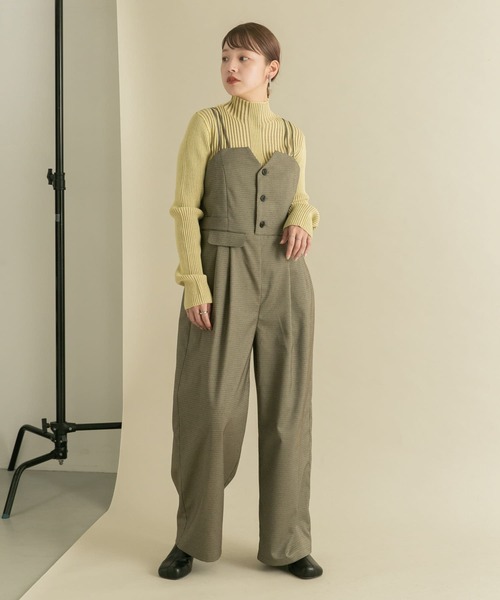 KBF（ケイビーエフ）の「フロントボタンサロペット（サロペット/オーバーオール・レディース・ブラウン系その他/グレー系その他・ONE）」の9枚目の写真