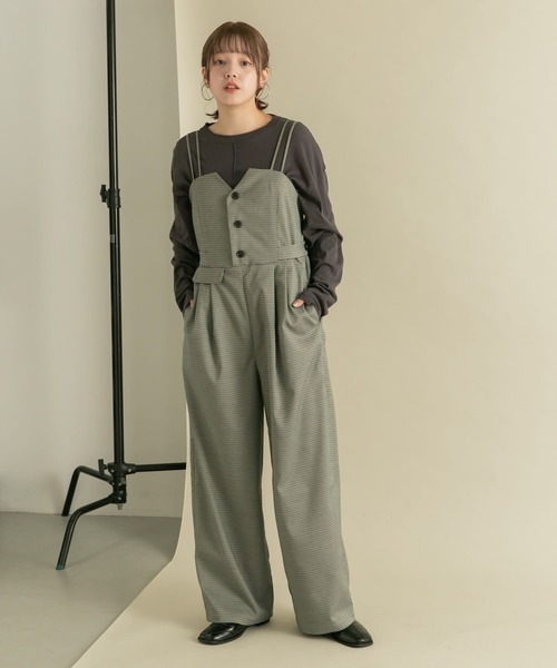 KBF（ケイビーエフ）の「フロントボタンサロペット（サロペット/オーバーオール・レディース・ブラウン系その他/グレー系その他・ONE）」の14枚目の写真