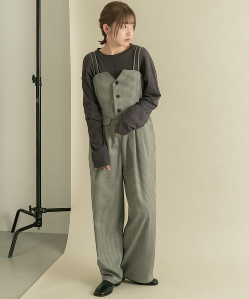 KBF（ケイビーエフ）の「フロントボタンサロペット（サロペット/オーバーオール・レディース・ブラウン系その他/グレー系その他・ONE）」の15枚目の写真