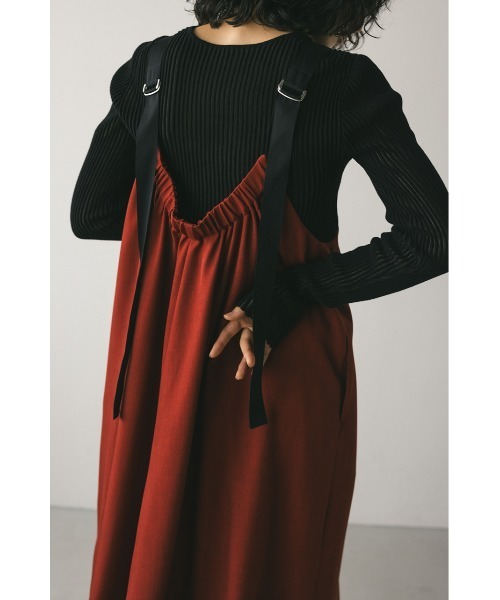 セール】バックルギャザーフレアワンピース（ワンピース