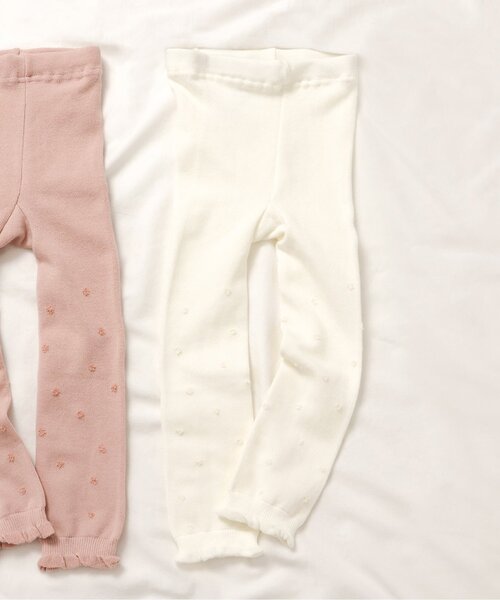 apres les cours(アプレレクール)の「裾フリルドットレギンス(レギンス/スパッツ・キッズ・ピンク/アイボリー・90/100/110/120/140)」の2枚目の写真