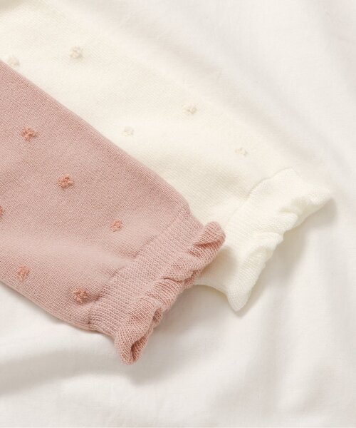 apres les cours(アプレレクール)の「裾フリルドットレギンス(レギンス/スパッツ・キッズ・ピンク/アイボリー・90/100/110/120/140)」の4枚目の写真