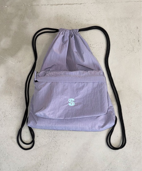 sedacle（セダクル）の「アソートナップサック（バックパック/リュック・メンズ・ブラック/カーキ/シルバー/グレー/グリーン/レオパード/カーキ系1/グリーン系その他/ネイビー/グレー系その他/ダークパープル/ミント/レモンイエロー・FREE）」の10枚目の写真