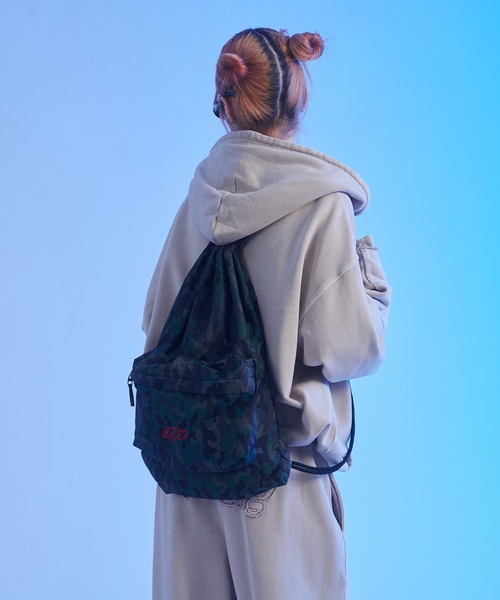 sedacle（セダクル）の「アソートナップサック（バックパック/リュック・メンズ・ブラック/カーキ/シルバー/グレー/グリーン/レオパード/カーキ系1・FREE）」の10枚目の写真