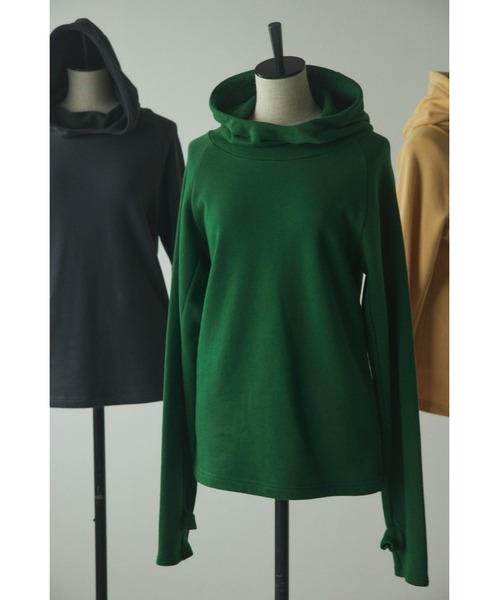BLACK BY MOUSSY（ブラックバイマウジー）の「compact hoodie(コンパクトフーディ)（パーカー・レディース・ライトブラック/グリーン/ライトイエロー・FREE）」の3枚目の写真