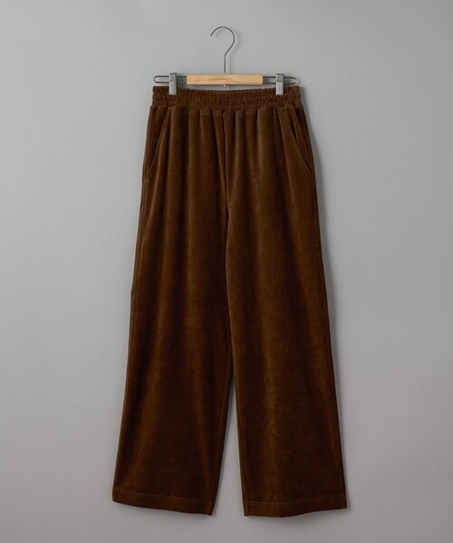 connse ベロアイージーパンツ ブラウン パル PAL 【earthy_】コットン