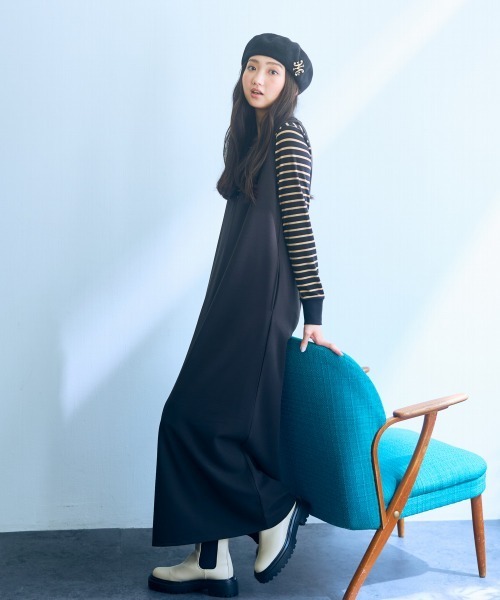 高身長 カットジャンパースカート（トールサイズ）Essenave（ジャンパースカート）｜slattgir（スラットジール）