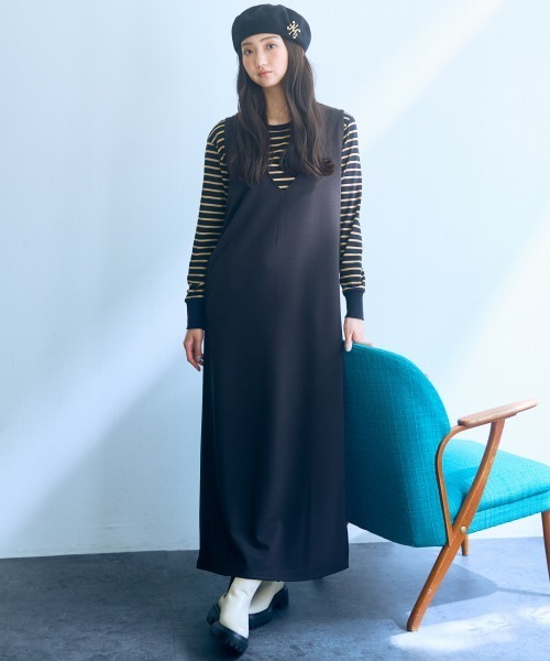 高身長 カットジャンパースカート（トールサイズ）Essenave（ジャンパースカート）｜slattgir（スラットジール）