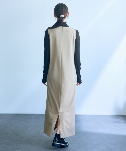 高身長 カットジャンパースカート（トールサイズ）Essenave（ジャンパースカート）｜slattgir（スラットジール）