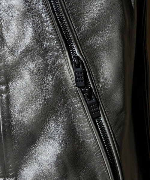 C DIEM（カルペディエム）の「C DIEM(カルペディエム)グラデーションカラー ライダースジャケット レザージャケット（ライダースジャケット・メンズ・ブラウン/グレー/ブルー・M/L）」の9枚目の写真
