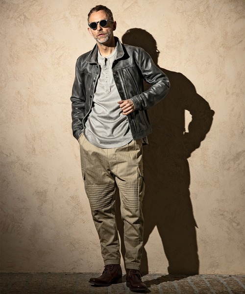 C DIEM（カルペディエム）の「C DIEM(カルペディエム)グラデーションカラー ライダースジャケット レザージャケット（ライダースジャケット・メンズ・ブラウン/グレー/ブルー・M/L）」の10枚目の写真