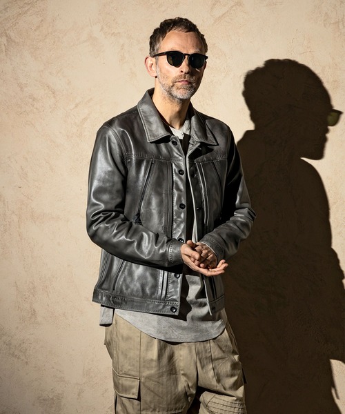 C DIEM（カルペディエム）の「C DIEM(カルペディエム)グラデーションカラー ライダースジャケット レザージャケット（ライダースジャケット・メンズ・ブラウン/グレー/ブルー・M/L）」の11枚目の写真