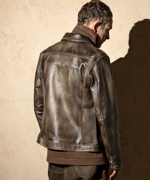 C DIEM（カルペディエム）の「C DIEM(カルペディエム)グラデーションカラー ライダースジャケット レザージャケット（ライダースジャケット・メンズ・ブラウン/グレー/ブルー・M/L）」の13枚目の写真