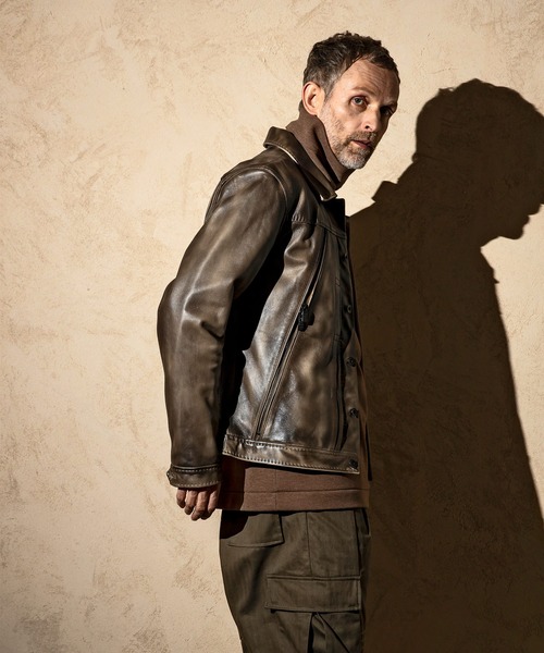 C DIEM（カルペディエム）の「C DIEM(カルペディエム)グラデーションカラー ライダースジャケット レザージャケット（ライダースジャケット・メンズ・ブラウン/グレー/ブルー・M/L）」の14枚目の写真