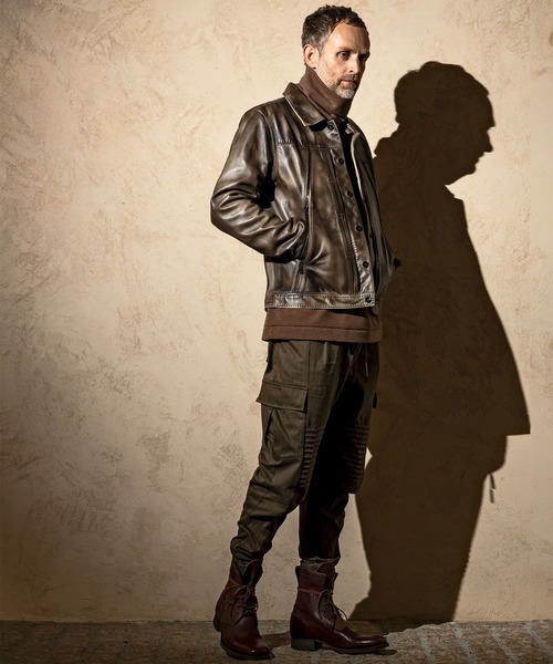 C DIEM（カルペディエム）の「C DIEM(カルペディエム)グラデーションカラー ライダースジャケット レザージャケット（ライダースジャケット・メンズ・ブラウン/グレー/ブルー・M/L）」の18枚目の写真