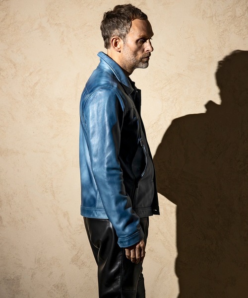 C DIEM（カルペディエム）の「C DIEM(カルペディエム)グラデーションカラー ライダースジャケット レザージャケット（ライダースジャケット・メンズ・ブラウン/グレー/ブルー・M/L）」の22枚目の写真