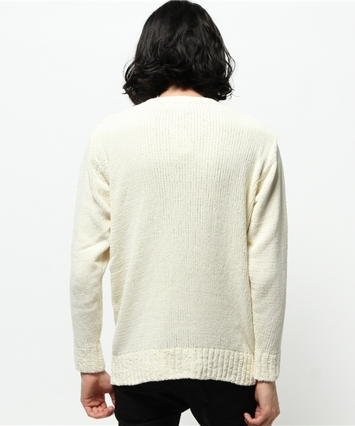 Lui's（ルイス）の「Lui's(ルイス) 星柄ニット（ニット/セーター・メンズ・ホワイト/ブラック・MEDIUM/SMALL）」の4枚目の写真