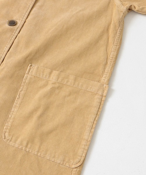 SMITH（スミス）の「『別注』SMITH×DOORS　コーデュロイロングコート（ステンカラーコート・レディース・ベージュ/ブラック・FREE）」の8枚目の写真