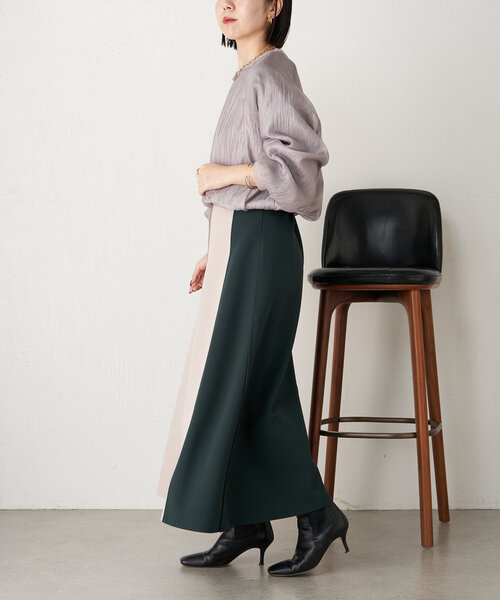 Jena espace merveilleux（ジェナ　エスパスメルヴェイユ）の「シアーレイヤードプルオーバー（Tシャツ/カットソー・レディース・ベージュ/カーキ/グレー・FREE）」の9枚目の写真