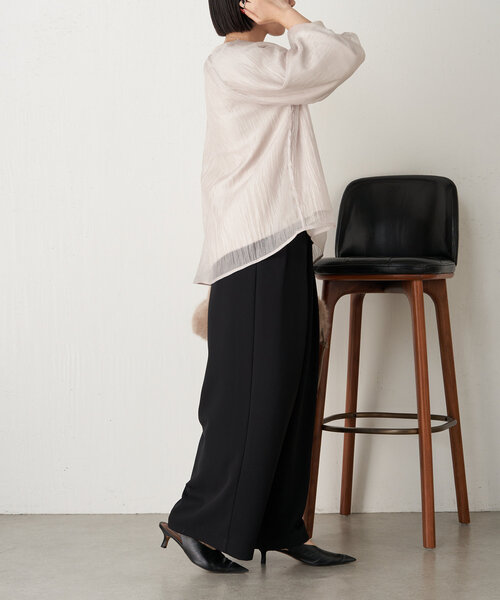 Jena espace merveilleux（ジェナ　エスパスメルヴェイユ）の「シアーレイヤードプルオーバー（Tシャツ/カットソー・レディース・ベージュ/カーキ/グレー・FREE）」の18枚目の写真