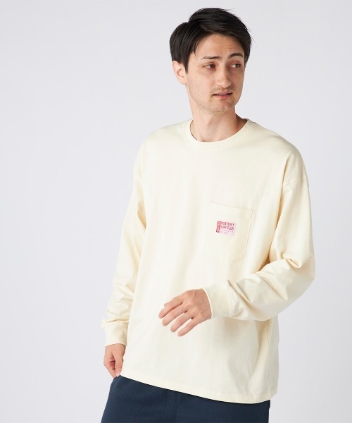 Ocean Pacific（オーシャンパシフィック）の「【OP/オーピー】胸ポケットロングTシャツ（Tシャツ/カットソー・メンズ・ネイビー/アイボリー/チャコールグレー・LARGE/X-LARGE/MEDIUM）」の14枚目の写真