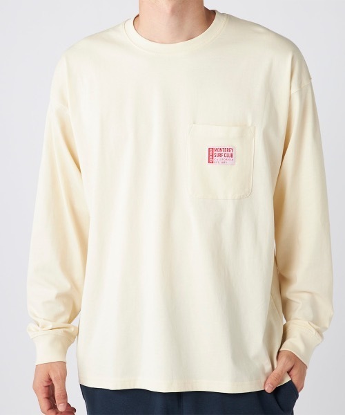 Ocean Pacific（オーシャンパシフィック）の「【OP/オーピー】胸ポケットロングTシャツ（Tシャツ/カットソー・メンズ・ネイビー/アイボリー/チャコールグレー・LARGE/X-LARGE/MEDIUM）」の15枚目の写真